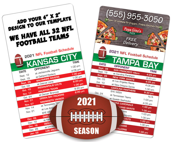 Custom Oakland Raiders Football Schedule Magnets, Free Samples